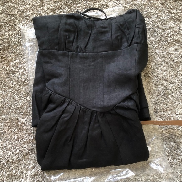 NWT Reformation Balia Linen Dress - Black - Picture 6 of 8